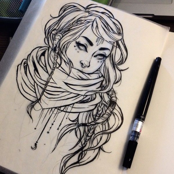 Рисунки в скетчбуке