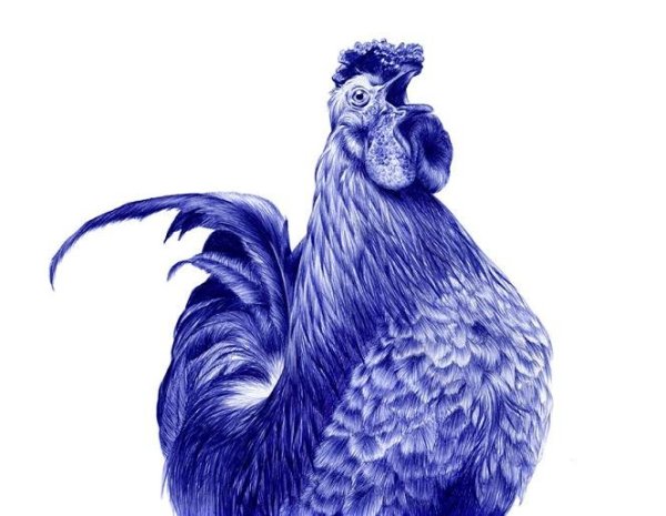 Рисунок шариковой ручкой животные