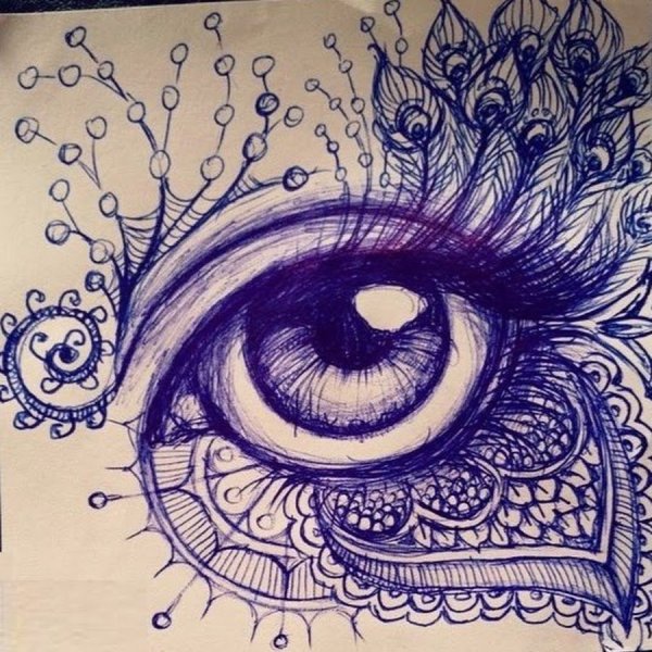 Несложные рисунки цветными ручками