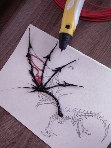 Рисунки чёрной гелевой ручкой