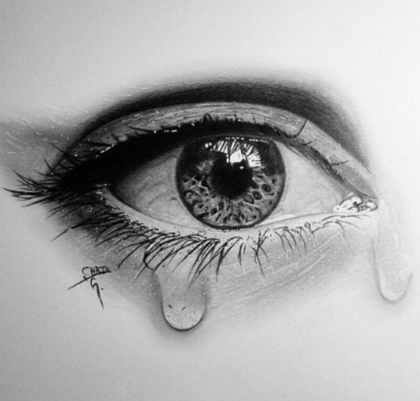 Глаз ручкой