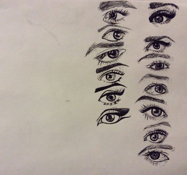 Глаз нарисованный ручкой