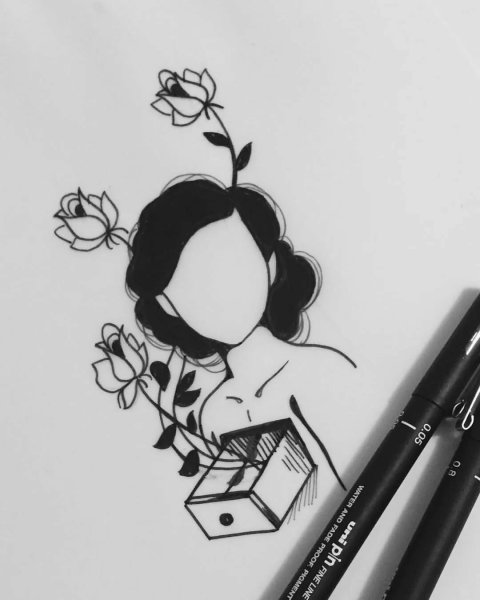 Рисунки для срисовки ручкой для начинающих