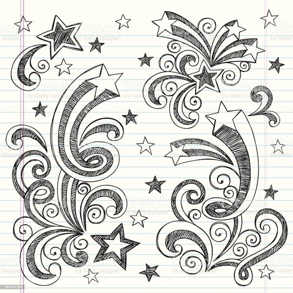 Рисунки ручкой в тетради