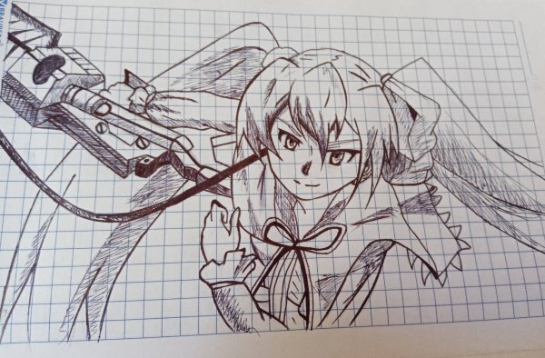 Рисунки аниме на тетрадке