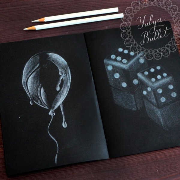 Рисунки на черной бумаге