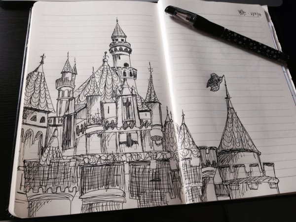 Город гелевой ручкой