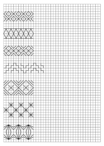Узоры для рисования по клеткам