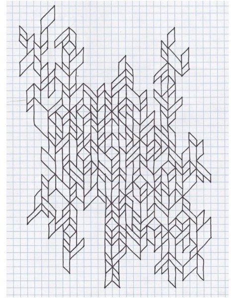 Геометрические узоры по клеточкам