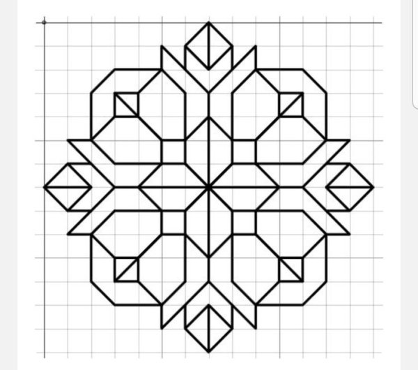 Узоры по клеточкам в тетради