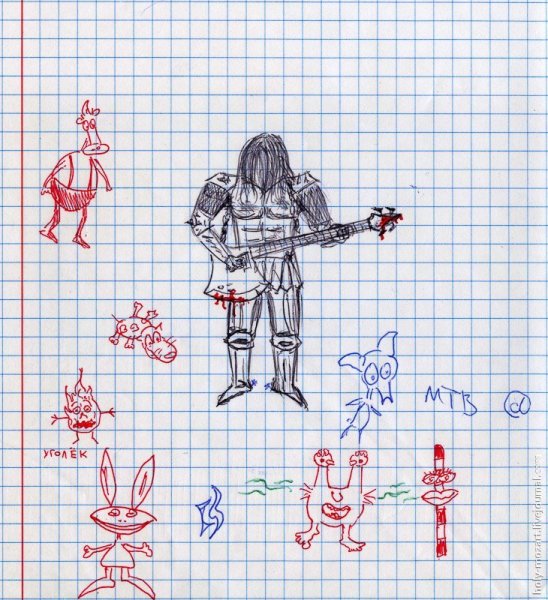 Объёмные фигуры по клеточкам в тетради