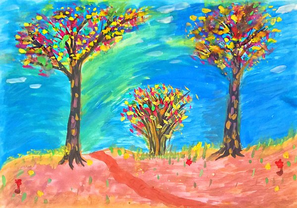 Листопад детский рисунок