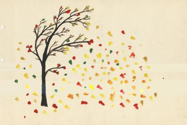 Осень рисунок контур