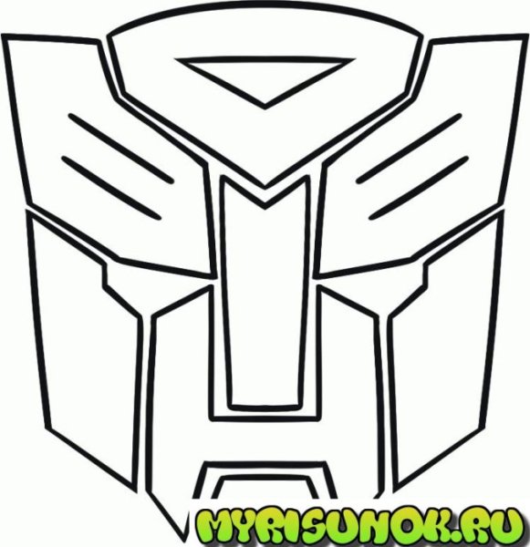 Знак автоботов раскраска