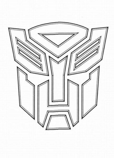 Маска Оптимус Прайм раскраска