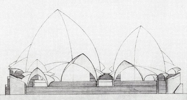 Сиднейский оперный театр набросок