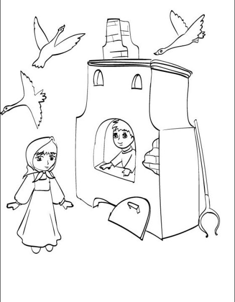 Чудесное путешествие Нильса с дикими гусями раскраска