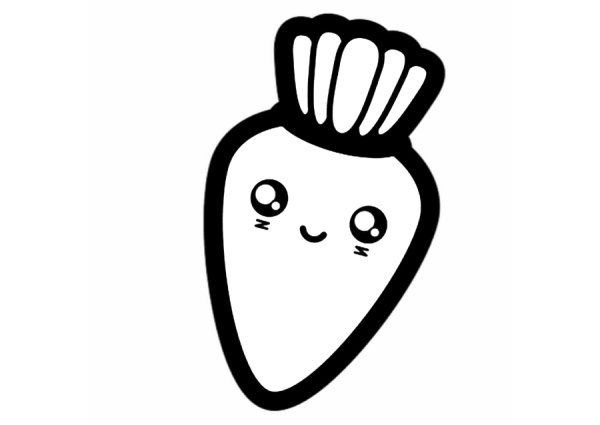 Кавайные раскраски еда