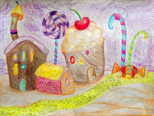 Птица счастья рисунок