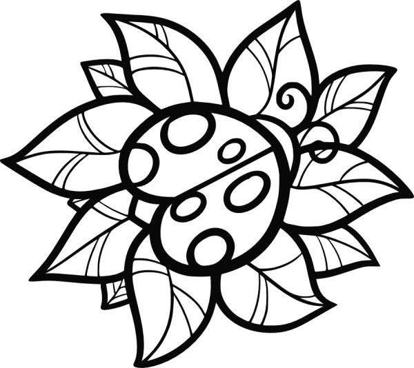 Лист конопли эскиз