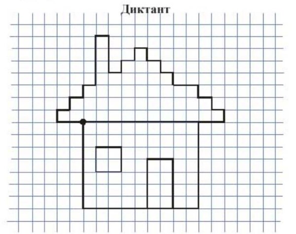 Домик по клеточкам для детей