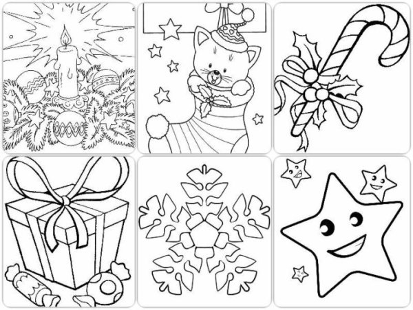 Небольшие рисунки на новый год