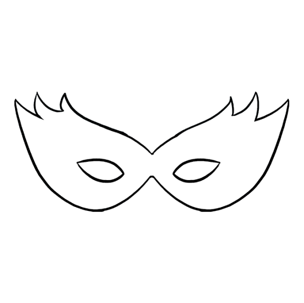 Трафарет карнавальной маски