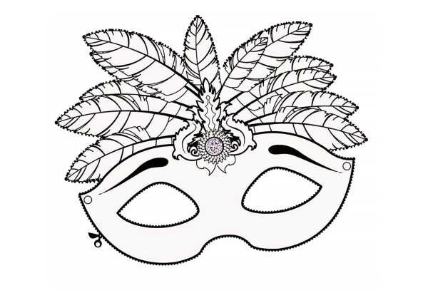 Карнавальная маска раскраска