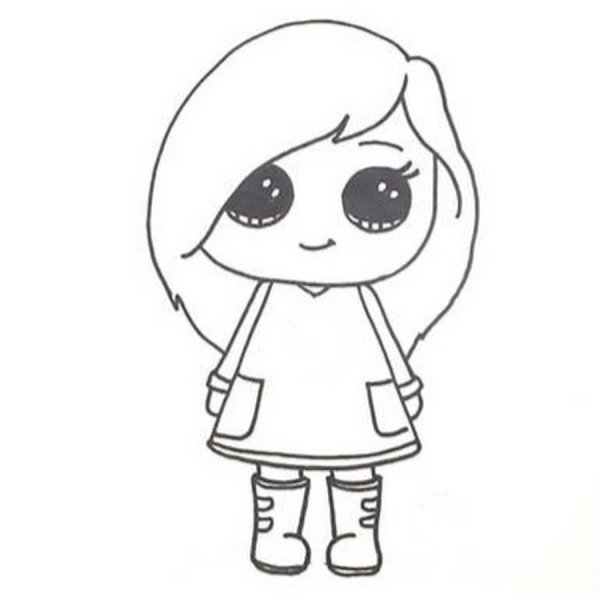 Девочка с большими глазами раскраска