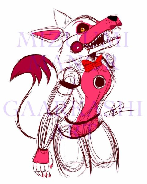 ФНАФ фантайм Фокси арт