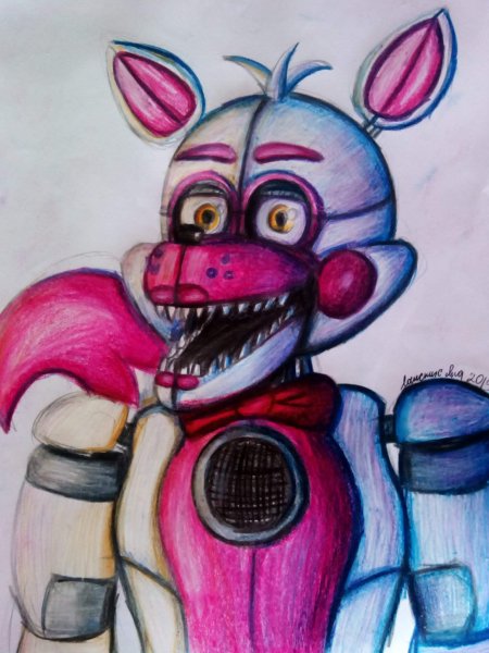 Фантайн Фокси карандашами