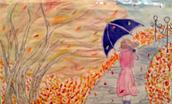 Плакат на тему Золотая осень в школу