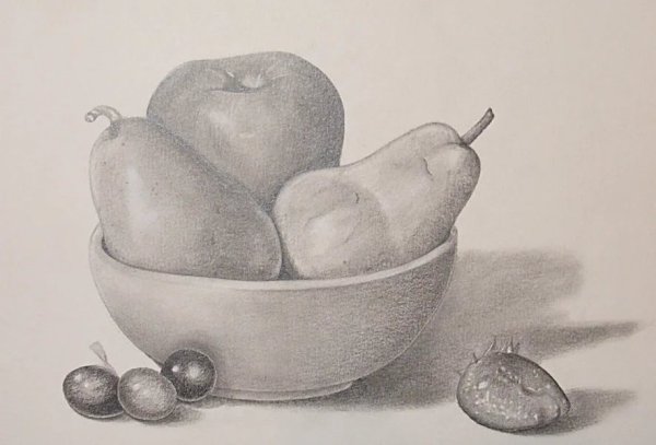 Натюрморт простым карандашом