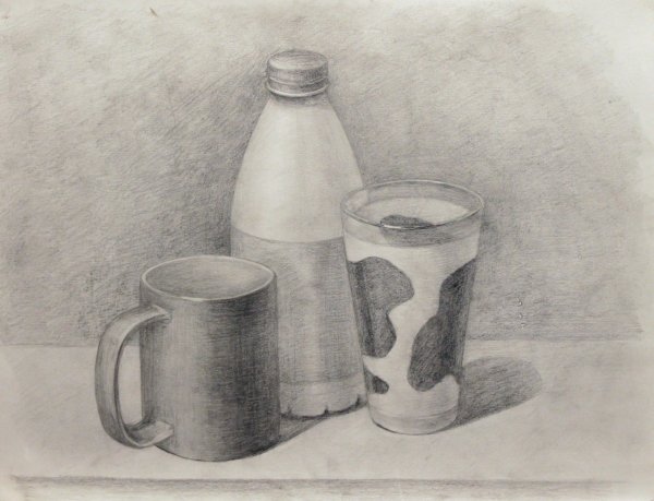 Натюрморт рисунок карандашом