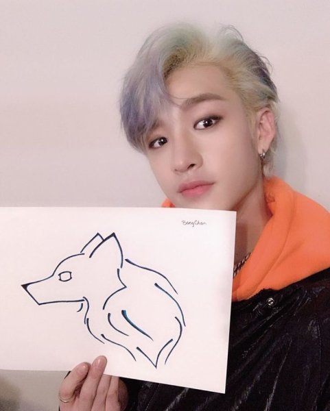 Рисунок бан Чана из Stray Kids