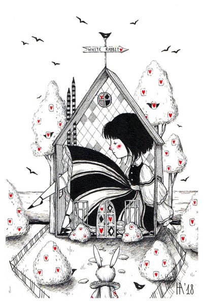 Иллюстрации Алиса в стране чудес Графика