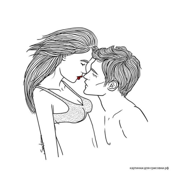 Лёгкие рисунки карандашом про любовь