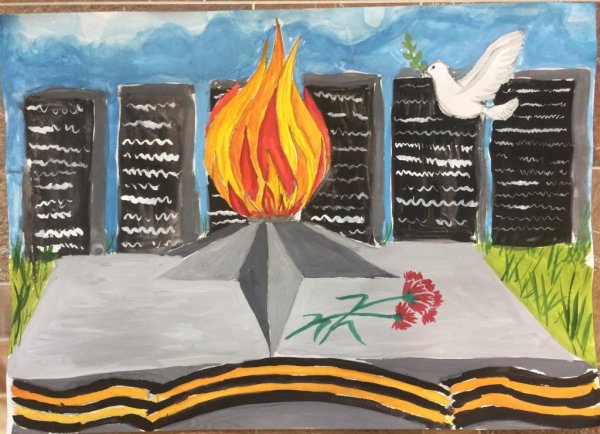 Вечный огонь рисунок карандашом