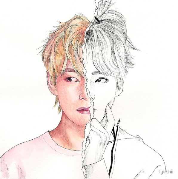 БТС Тэхен рисуночек