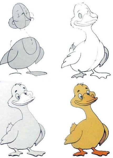 Нарисовать гадкого утенка