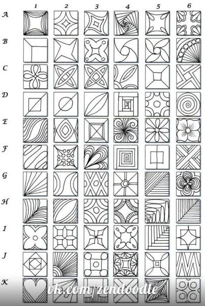 Элементы зентангла для начинающих