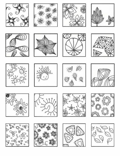 Дудлинг узоры