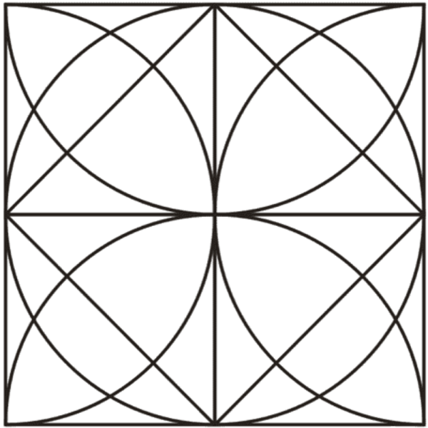 Симметричный узор в квадрате