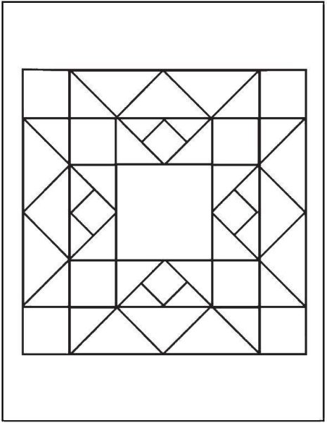 Геометрический орнамент в квадрате