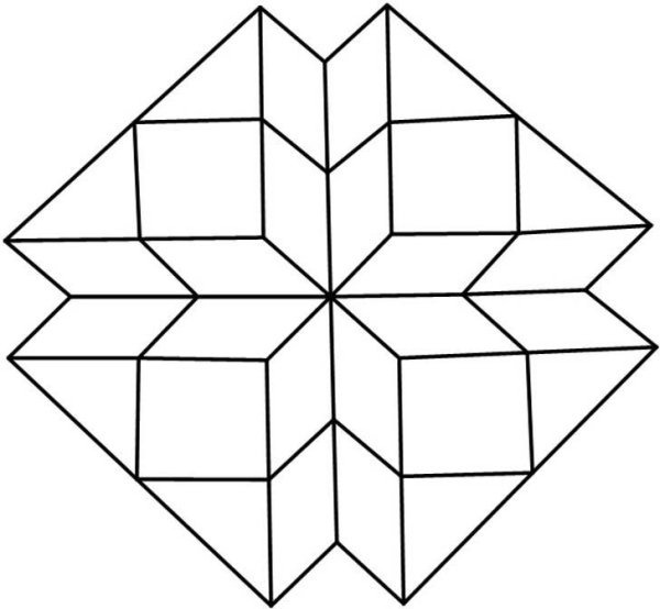 Симметричные узоры из геометрических фигур