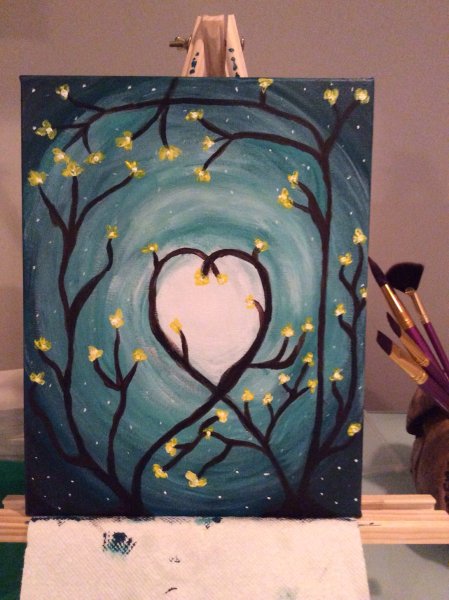 Простые рисунки красками