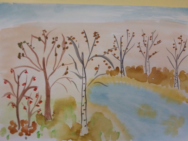 Поэтапное рисование пейзажа