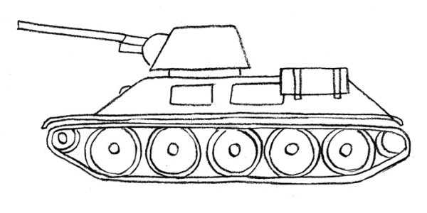 Танк т-34 рисунок