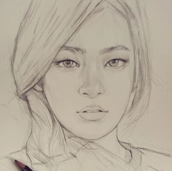 Портреты карандашом лёгкие