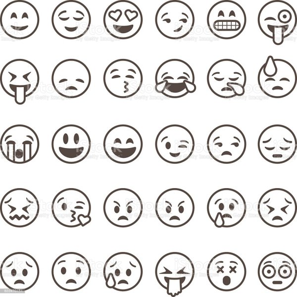 Смайл черно белый